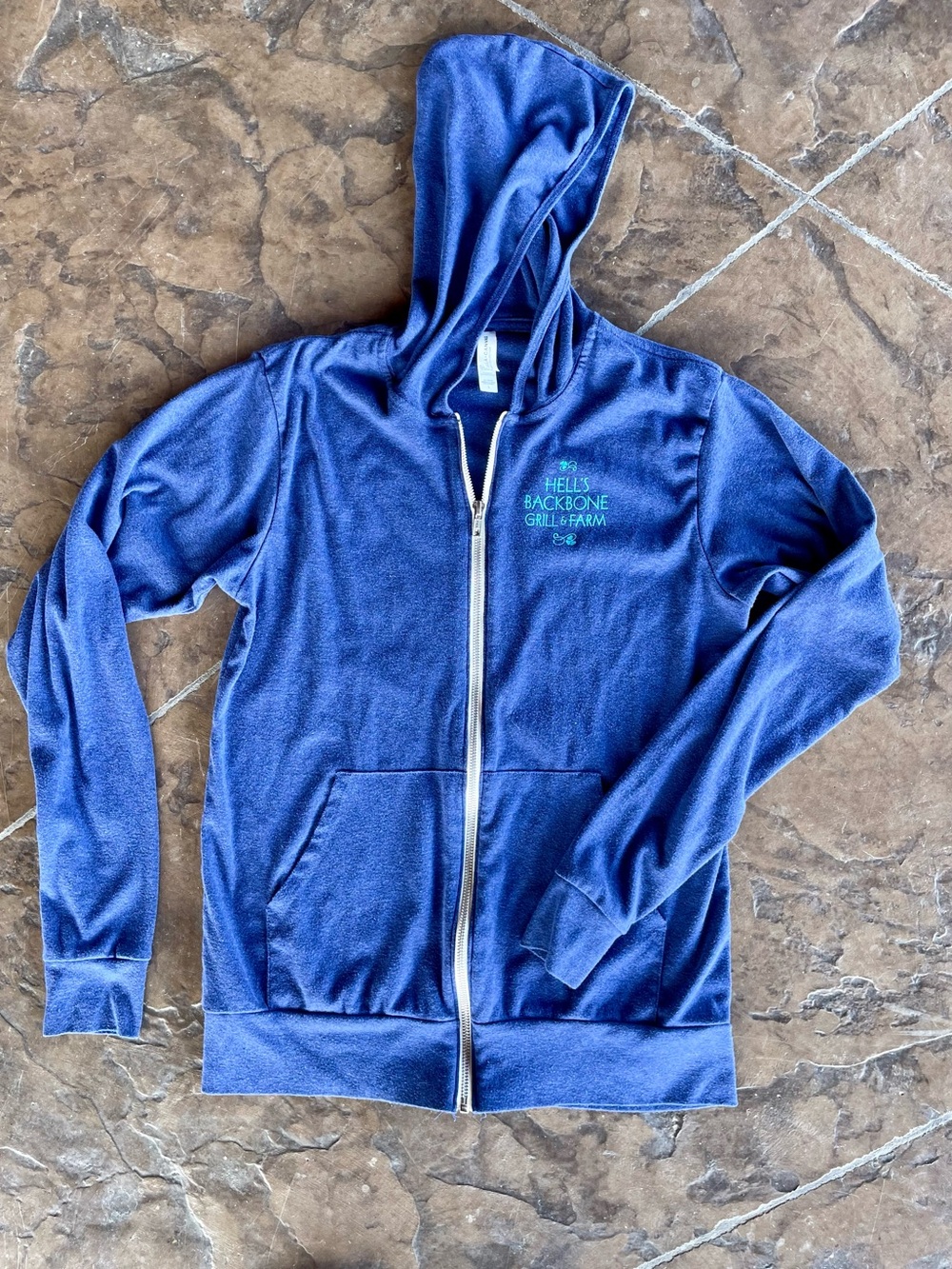 Blue Zip-Up Hoodie Jacket - Unbranded